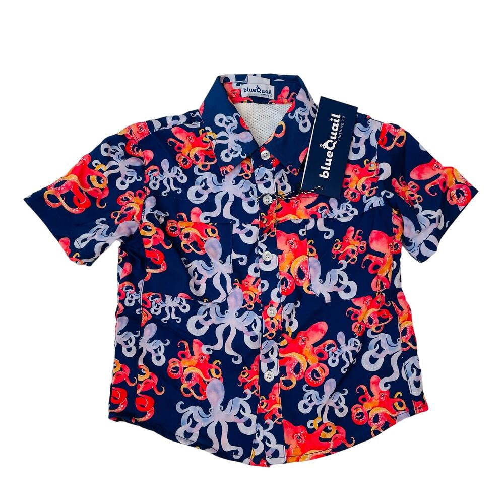 NWT Blue Quail Size 12 Octopus Shirt